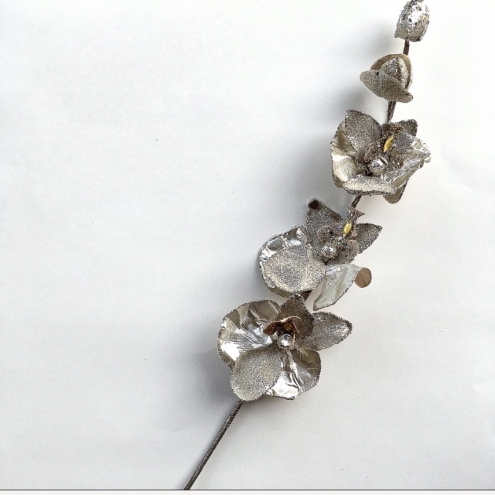 34” Phalanopsis GLT Silk Stem Christmas Florals